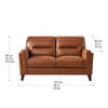 Prospera Home Tampa Top Grain Leather Sofa and Loveseat, Brown