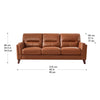 Prospera Home Tampa Top Grain Leather Sofa and Loveseat, Brown