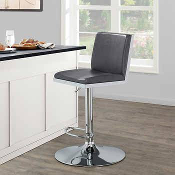 Pulaski Top Grain Leather Top Lift Barstool