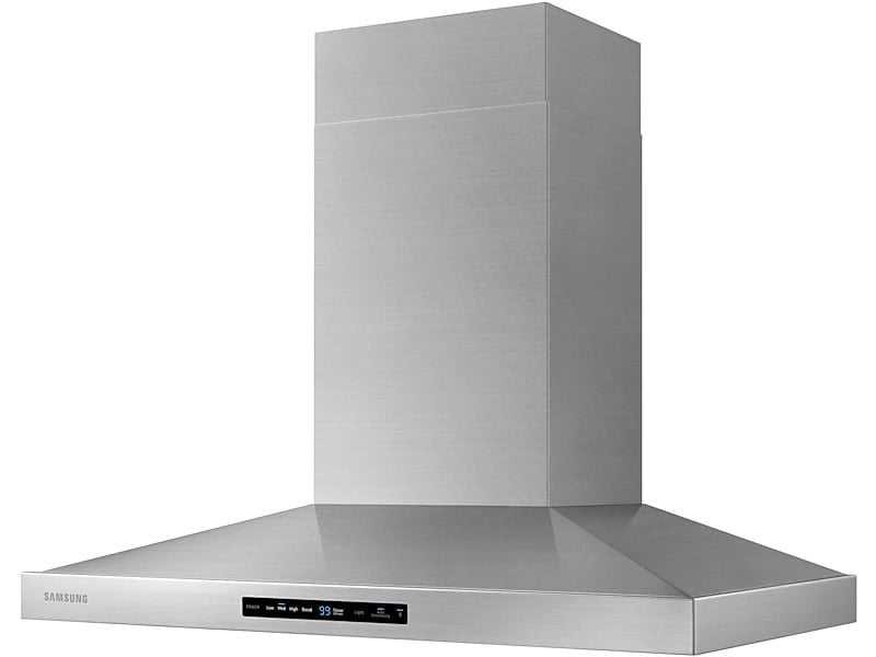 Samsung 36 in Black Stainless Steel Range Hood with Baffle Filter and Bluetooth Connectivity, 600 Max CFM