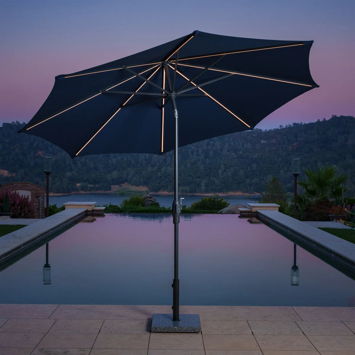 Sunvilla 10' Round Solar LED Market Umbrella – Urban Wholesale Sunvilla 10' Round Solar LED Market Umbrella – Urban Wholesale