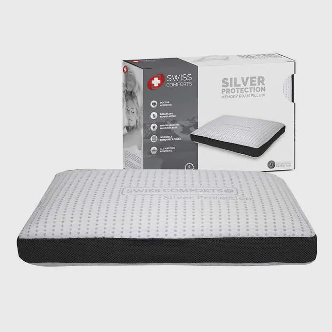 Swiss Comforts Silver Memory Foam Pillow