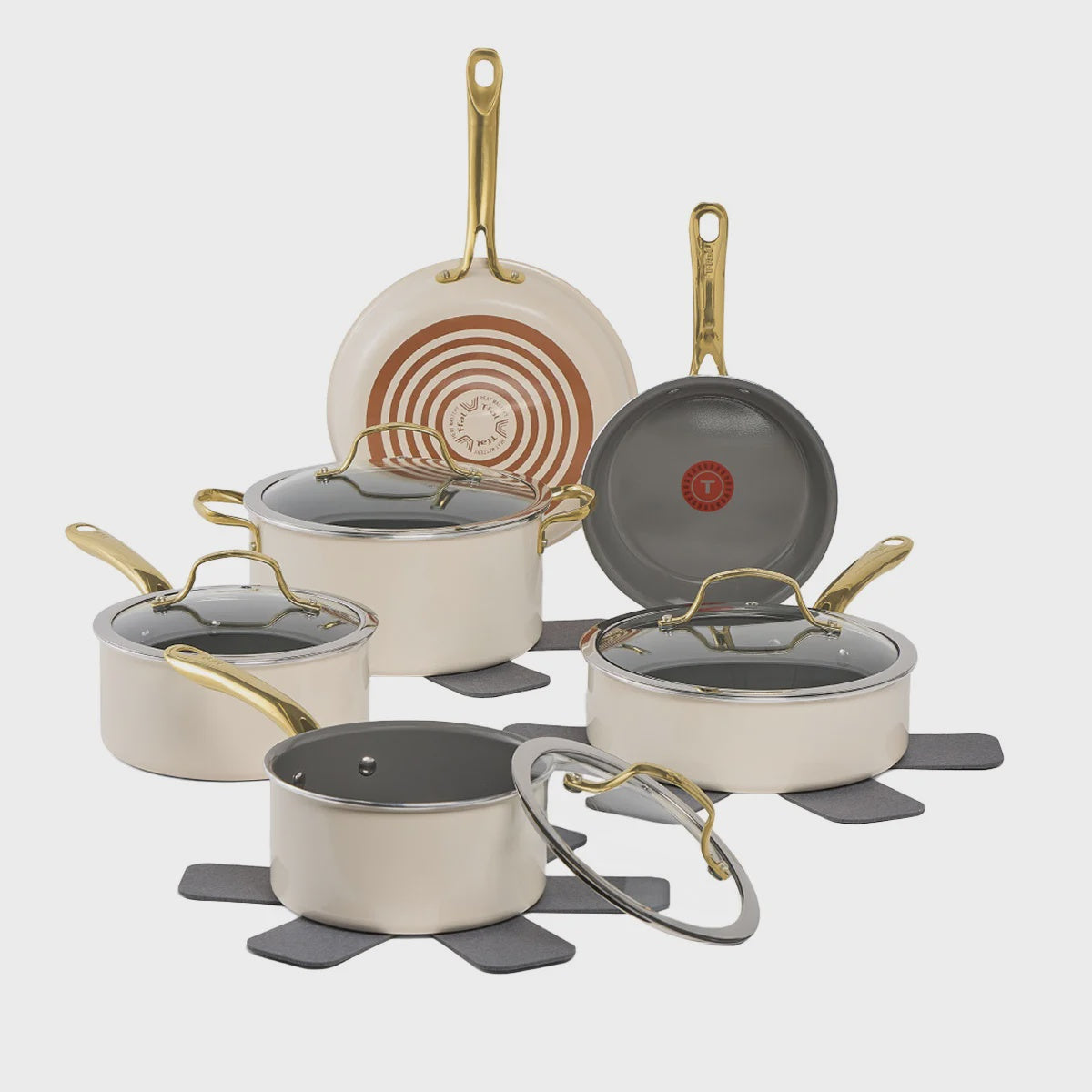 T-fal Preserve Ceramic Cookware Set, 13-piece