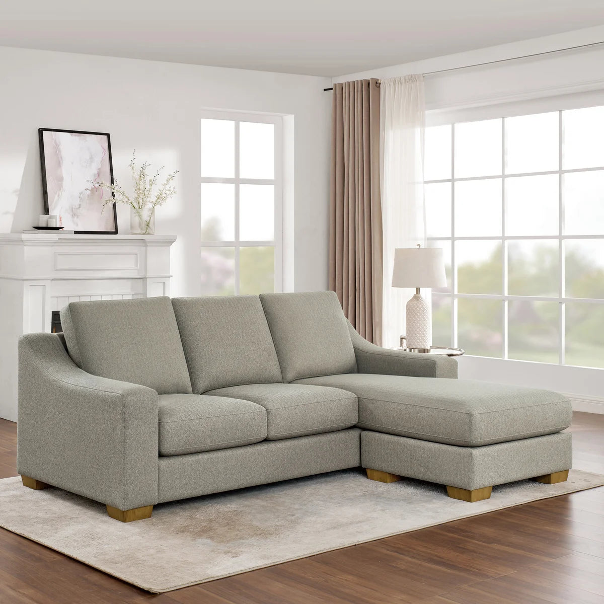 Thomasville Dillard 2-piece Fabric Sofa with Reversible Chaise