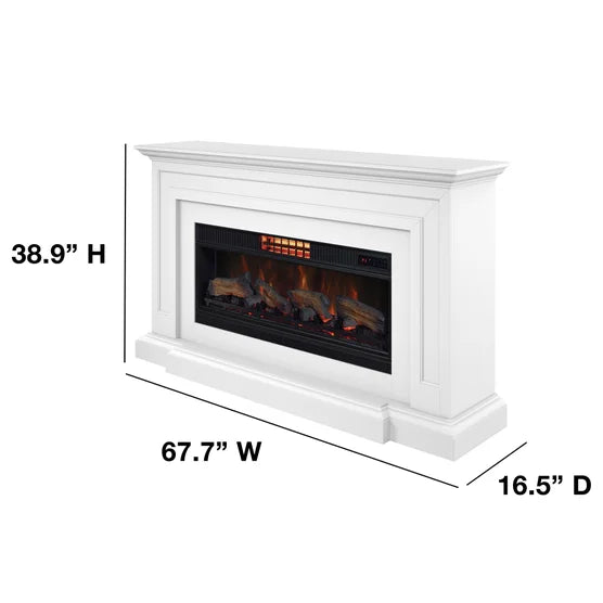 Tresanti Gwendolyn Wall Mantel with ClassicFlame CoolGlow 2-in-1 Electric Fireplace and Fan **no remote