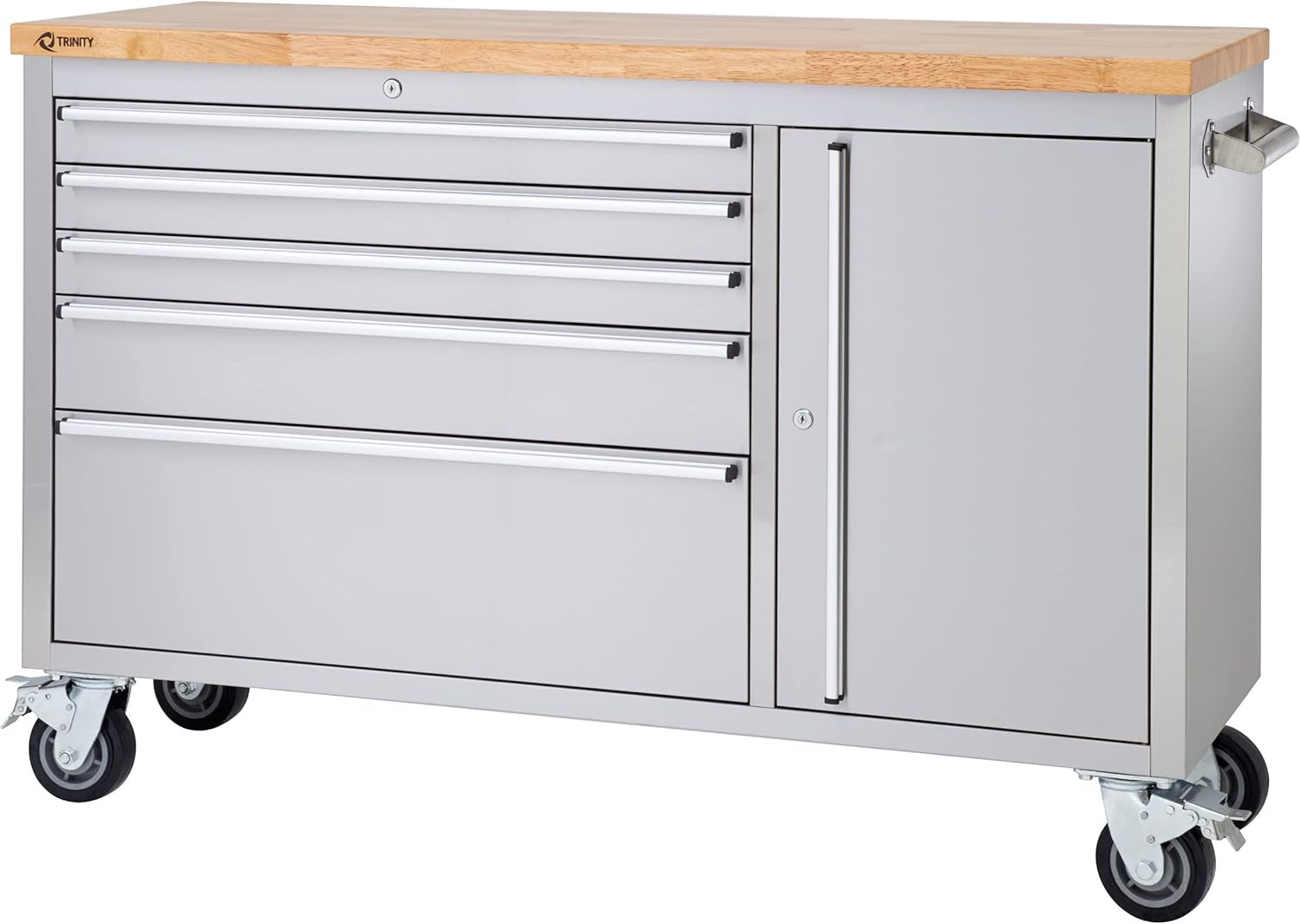 Trinity 56 in. Stainless Steel Workbench