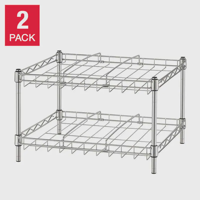 Trinity Chrome 2-Tier Can Organizer 2-pack