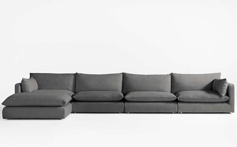 Unwind Modular 5-Piece Slipcovered Reversible Sectional Sofa