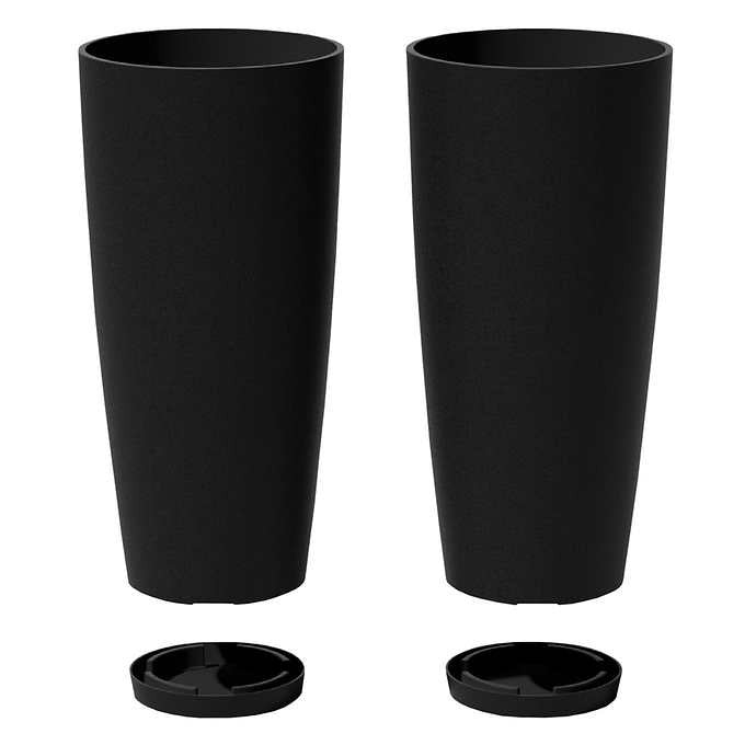 Veradek 28 in. Round Planter, 2-pack