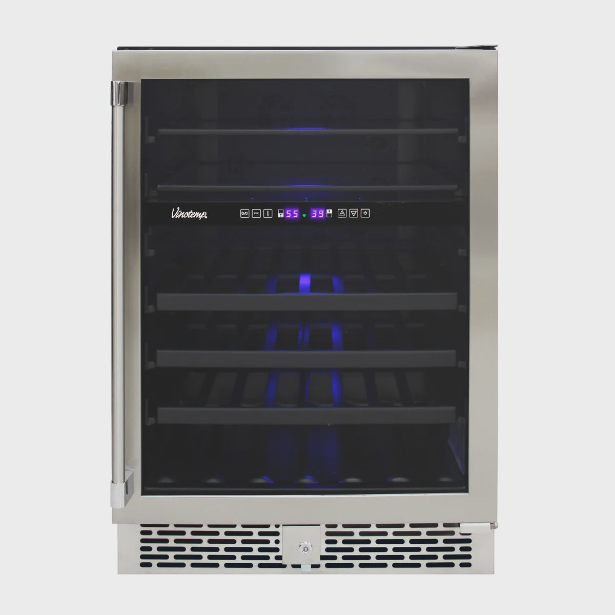 Vinotemp Private Reserve Series 24 in. Stainless Steel Indoor or Outdoor Dual Zone Beverage and Wine Cellar Model  VT-OUTDR24GD