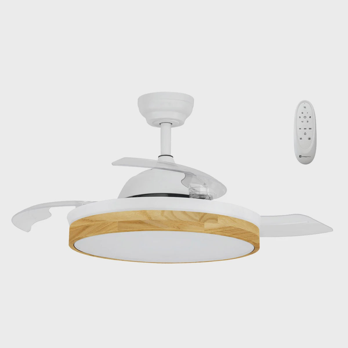 Xtricity Starlight 42" Retractable Blade Ceiling Fan With Integrated LED Lights