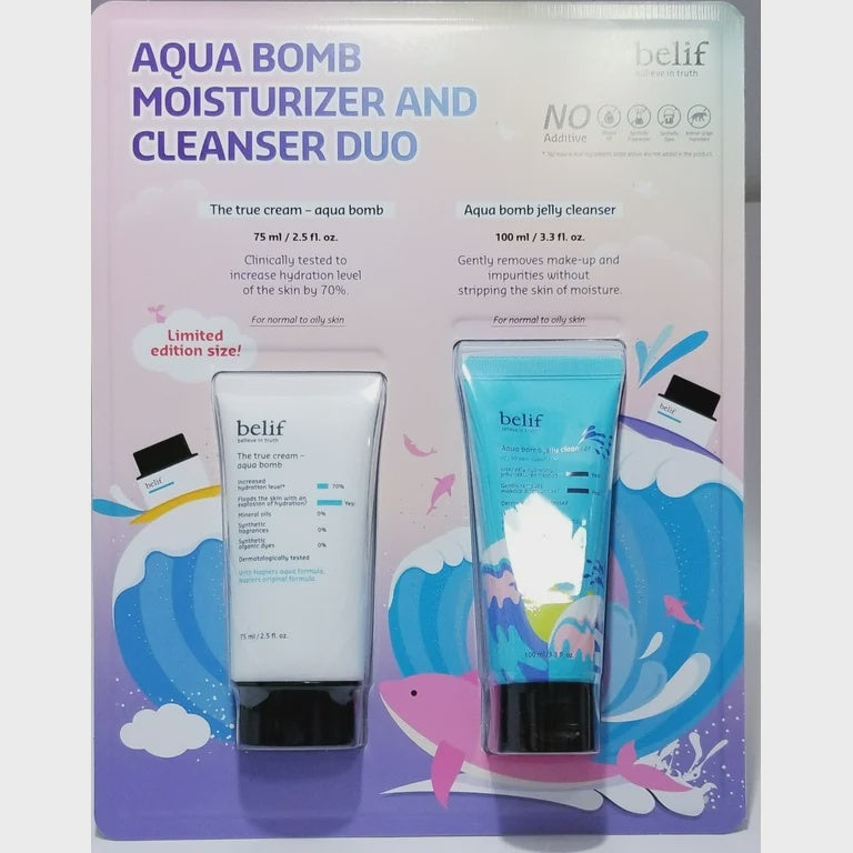 Belif Aqua Bomb Moisturizer & Cleanser Duo