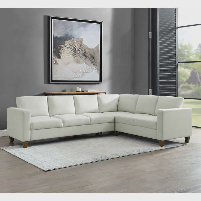 Thomasville Dillard Convertible Sleeper Sectional, Cream