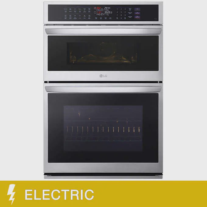 LG 6.4 cu ft. Stainless Steel Electric True Convection Double Wall Oven with Air Fry