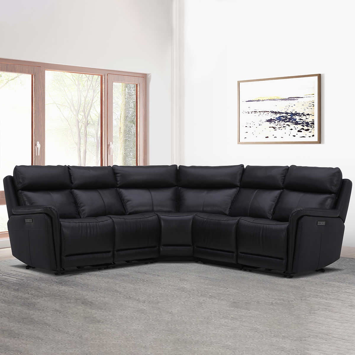 Gilman Creek 5-piece Top Grain Leather Power Reclining Sectional
