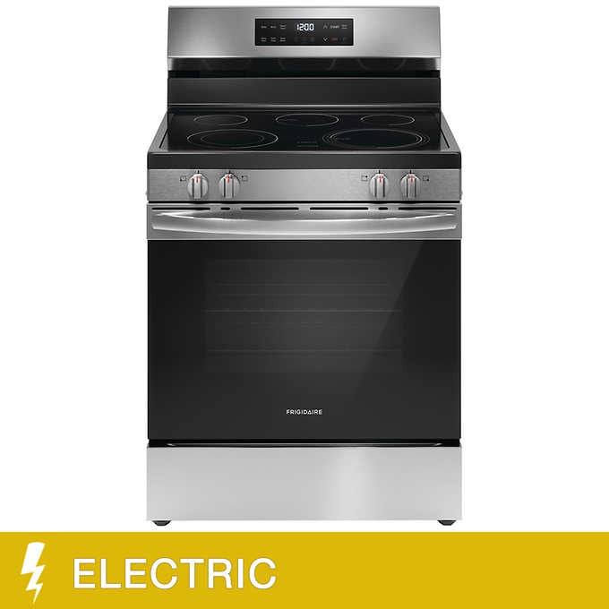 Frigidaire 30 in 5.3 cu ft. Electric Freestanding Range with EvenTemp Cooktop Model  FCRE306CAS