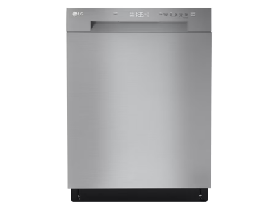 LG 24 in. Stainless Steel Front Control Dishwasher with LoDecibel Operation and Dynamic Drys *Dented Side*