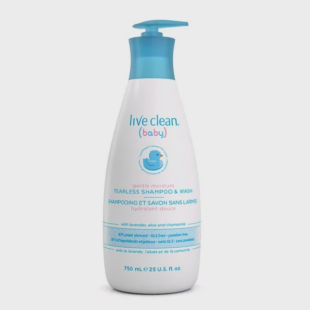 Live Clean Baby Tearless Shampoo & Wash, 750mL