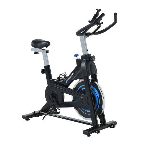 Exerpeutic Bluetooth Indoor Cycling Bike, Black/Blue