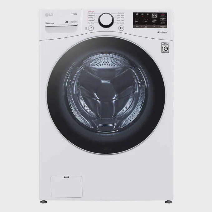 LG 5.2 cu. ft. White AI DD Front Load Steam Washer with ThinQ Technology and Wi-Fi Enabled