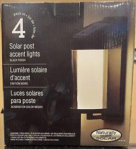Naturally Solar Solar Post Accent Light (Pack Of 4)