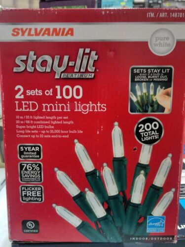 Sylvania Stay-lit LED Mini Lights 10m X 2