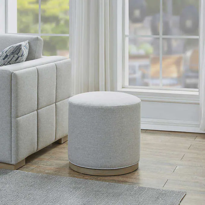 Synergy Home Furnishings Swivel Fabric Ottoman