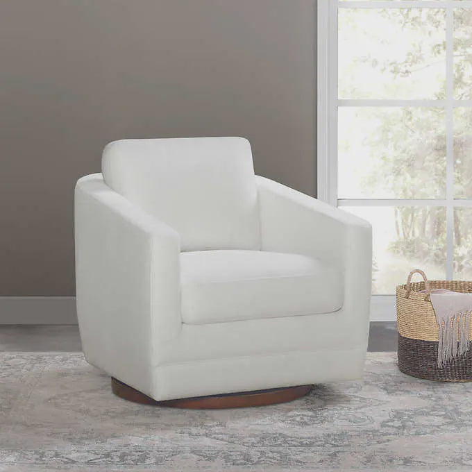 Thomasville Fabric Accent Chair with Stationary Wood Base