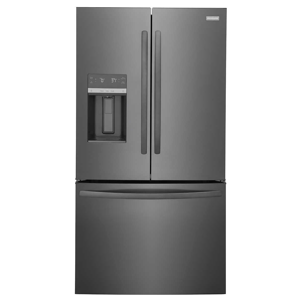 Frigidaire 36 in. 27.8 cu.ft. Black Stainless Steel French Door Refrigerator with Ice and Water Dispenser