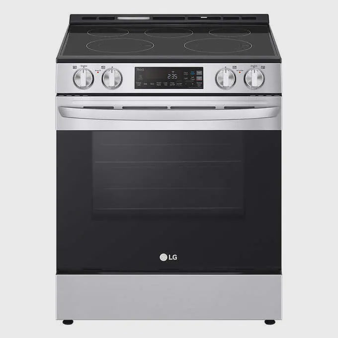 LG 30 in. 6.3 cu. ft. Smudge Resistant Stainless Steel Smart Wi-Fi Enabled Electric Slide-in Range with EasyClean