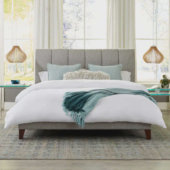 Rippled Queen Upholstered Bed