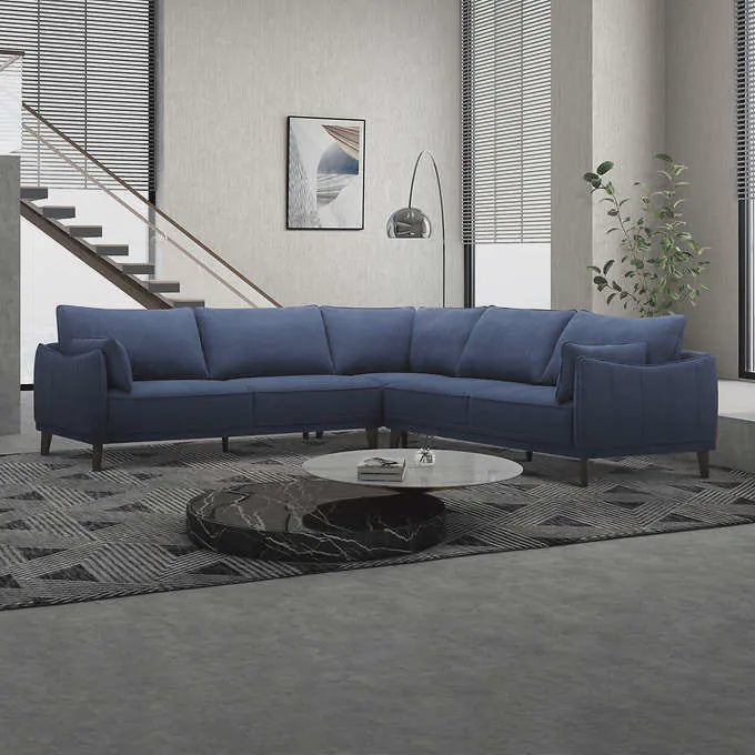 Gemma 3-Piece Sectional, Blue