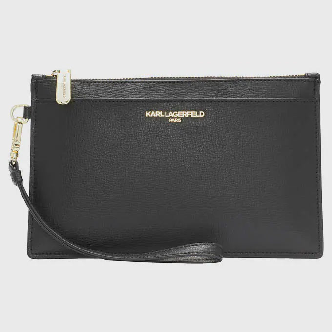 Karl Lagerfeld Leather Wristlet