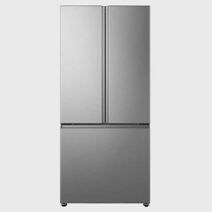 Hisense 30in 20.8 cu ft. Stainless Steel French Door Refrigerator with Full Width Adjustable Shelves