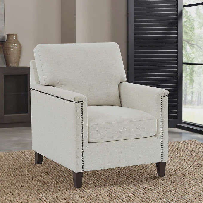 True Innovations Fabric Accent Chair Studded