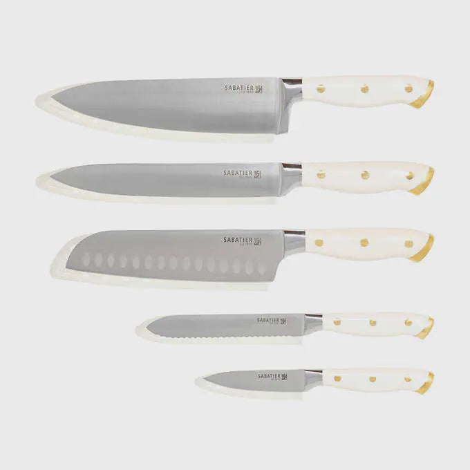 Sabatier Forged German Stainless Steel Knife Set, 5-piece